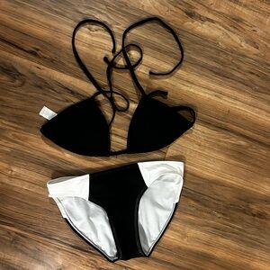 Athleta Black and White Bikini
